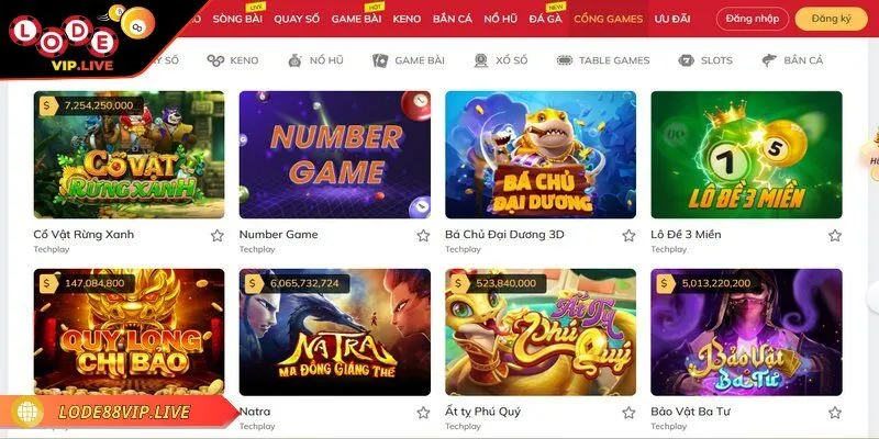 Cách chơi lode88 - Quy trình cá cược đơn giản, trọn đam mê 2 Lode88 mang đến nhiều sản phẩm cho bạn trải nghiệm